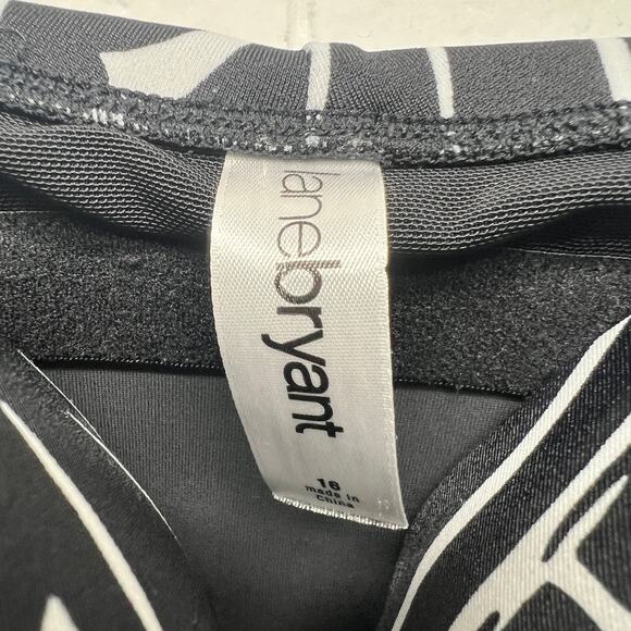 Lane Bryant Black & White Women's Bathing Suit Size 16 Padded Cups - Picture 2 of 16